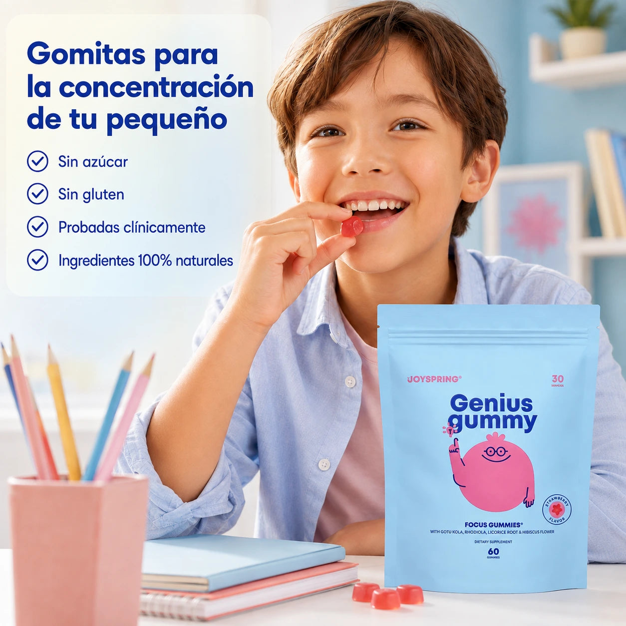 Genius Gummies - Gomitas para la concetración 100% naturales